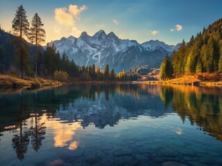 Fototapeta premium lake in the mountains