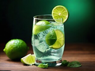 Fototapeta premium Mojito cocktail with lime