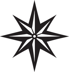 Nautical star vector silhouette illustration logo