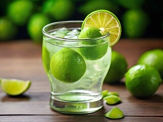 Fototapeta premium Mojito cocktail with lime