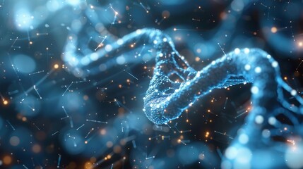 Abstract dna strand - generative ai