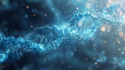 Abstract representation of dna strand - generative ai