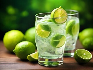 Mojito cocktail with lime