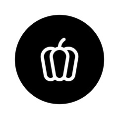 bell pepper line circular icon
