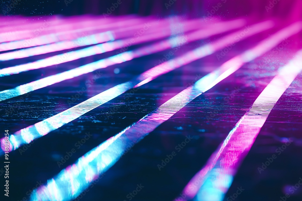 Aufkleber a vibrant abstract image featuring glowing lines and colorful reflections, creating a dynamic and mo