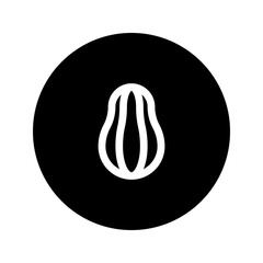 papaya line circular icon