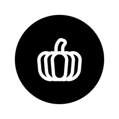 pumpkin line circular icon