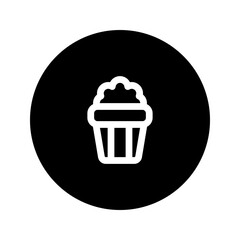 popcorn line circular icon