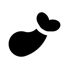 fried shrimp glyph icon