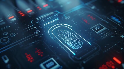 A secure login interface with biometric authentication options, ensuring only authorized access to sensitive data