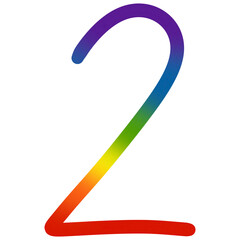 number 1 2 3 4 5 6 7 8 9 0 Colorful LGBTQ style symbolize diversity