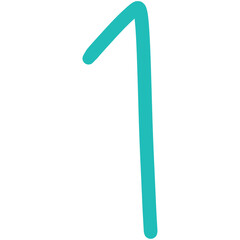 number 1 2 3 4 5 6 7 8 9 0 plain style in bright green