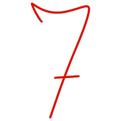 red number 1 2 3 4 5 6 7 8 9 0 plain style