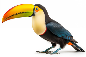 Obraz premium Toucan over isolated white background. Animal