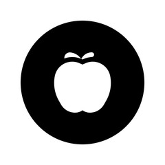 apple glyph circular icon