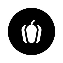 bell pepper glyph circular icon