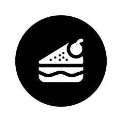 cake glyph circular icon