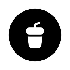 soft drink glyph circular icon