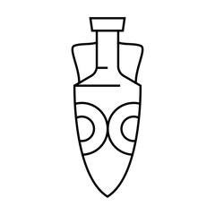clay amphora line icon vector. clay amphora sign. isolated contour symbol black illustration