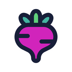 beetroot flat line icon