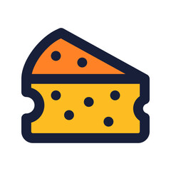 cheese flat line icon