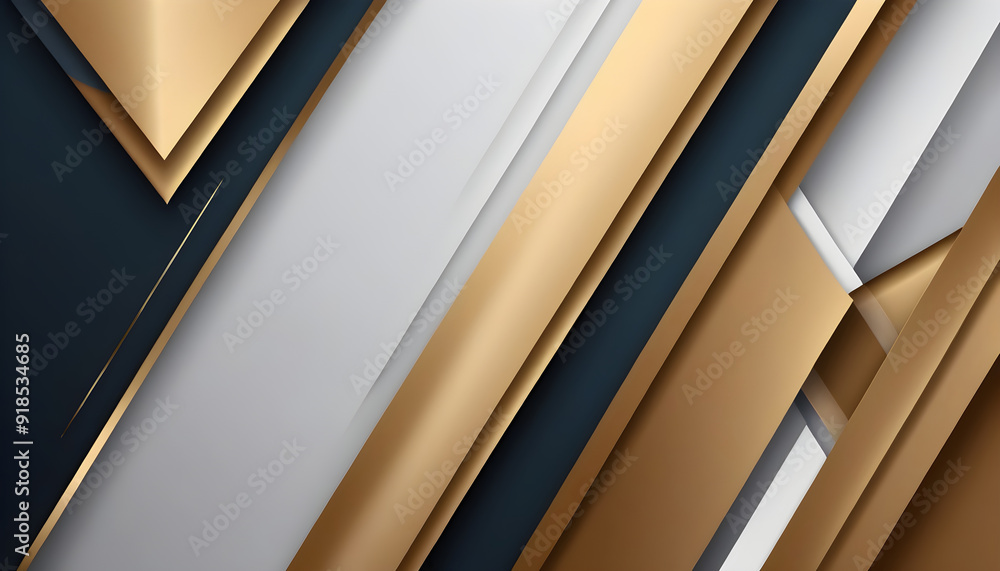 Poster abstract modern background with golden lines and shadows