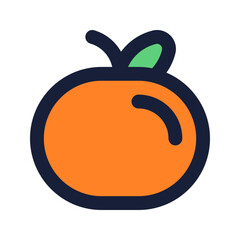 orange flat line icon