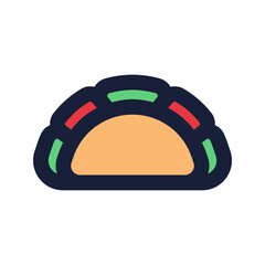 pastry flat line icon