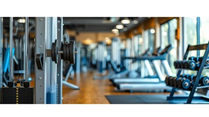 State-of-the-Art Fitness Center with Diverse Range of Gym Equipment Including Machines and Weights