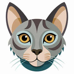 Best cat  Head, color,  Vector,  illustration, 
