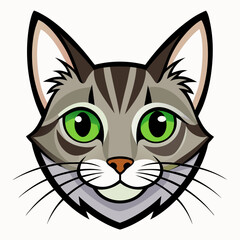 Best cat  Head, color,  Vector,  illustration, 
