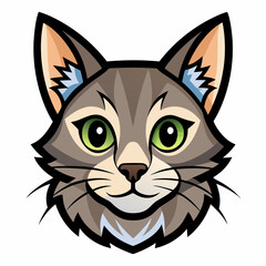 Best cat  Head, color,  Vector,  illustration, 
