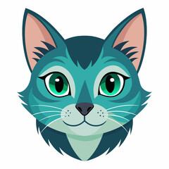 Best cat  Head, color,  Vector,  illustration, 
