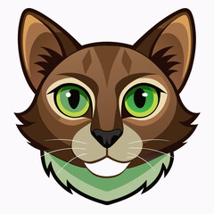 Best cat  Head, color,  Vector,  illustration, 
