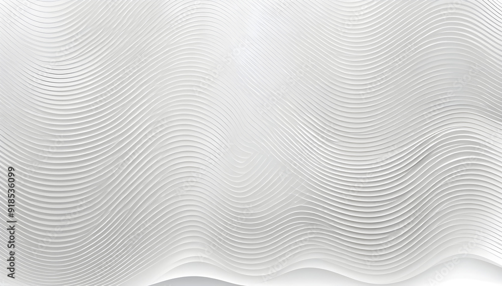 Poster abstract white background with smooth wavy lines creating 3d effect