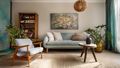 Modern interior of a cozy living room
