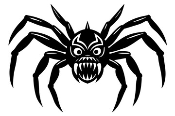 Big Spider Horror Style SVG Design - Vector Illustration, Logo Icons, Cricut & Silhouette Cut Files