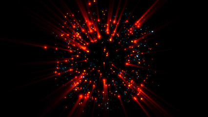 Ca bright magical flash resembles multi-colored and fiery fireworks
olorful fireworks flash in the dark sky