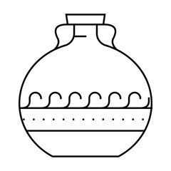 amphora container line icon vector. amphora container sign. isolated contour symbol black illustration
