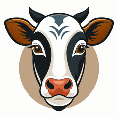 Best  Cow  Head color, vector, illustration