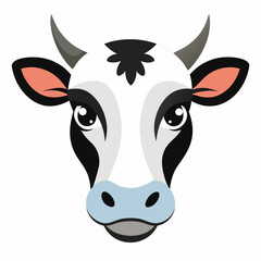 Best  Cow  Head color, vector, illustration
