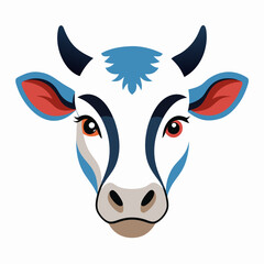 Best  Cow  Head color, vector, illustration