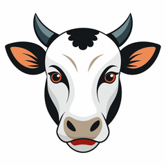 Best  Cow  Head color, vector, illustration