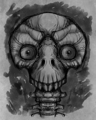 Alien creature, sketch - digital painting  © neurostructure