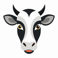 Best  Cow  Head color, vector, illustration