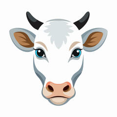 Best  Cow  Head color, vector, illustration