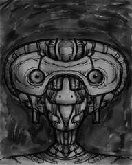 Alien creature, sketch - digital painting  © neurostructure