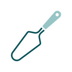 Cake and pie server utensil vector icon