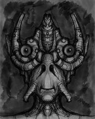 Alien creature, sketch - digital painting  © neurostructure