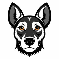 : Best Dog  Head  Silhouette Vector illustration